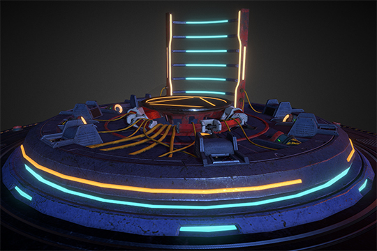 Sci-Fi Lifting Platform